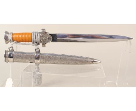 A German Third Reich era Red Cross (Rotes Kreuz) Officers dress dagger complete with portepee, blade not maker marked as is n