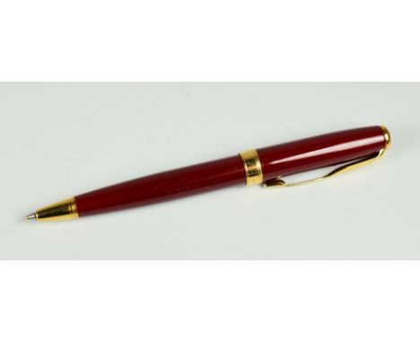 MODERN RED PARKER SONNET MINI BALLPOINT PEN with 23ct gold trim