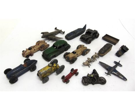 ASSORTED DIECAST & OTHER MODELS  circa 1930s and later, by Dinky and others, variable condition, some with metal fatigue; tog