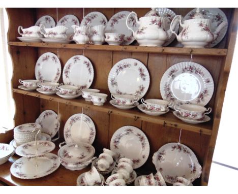 AN EXTENSIVE ROYAL ALBERT 'LAVENDER ROSE' DINNER AND TEA SERVICE