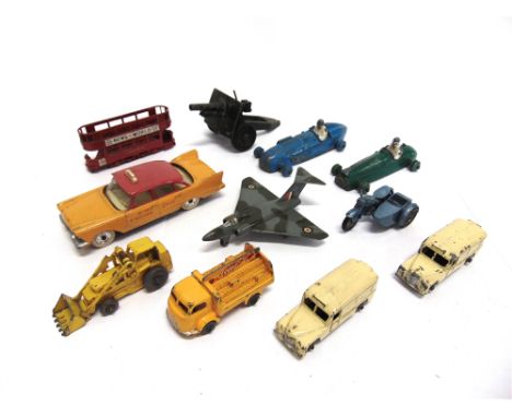 ASSORTED DIECAST MODELS  circa 1950s-60s, by Dinky and others, variable condition, all unboxed, (11).