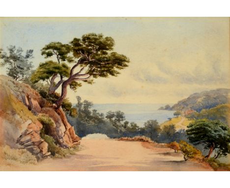 GEN. SIR CHARLES WILLIAM DUNBAR STAVELEY, G.C.B. (BRITISH, 1817-1896)  'Riviera',  watercolour, unsigned, titled and with att