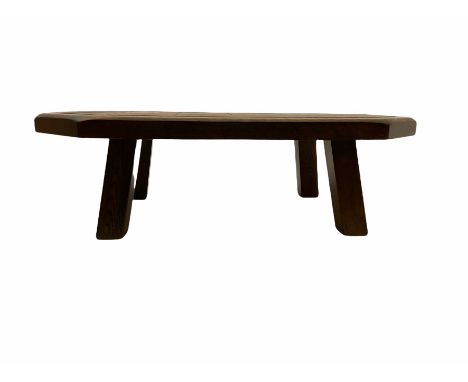 Dutch oak coffee table with inset tile topDimensions: Height:&nbsp;41cm&nbsp; Length/Width:&nbsp;137cm&nbsp; Depth/Diameter:&