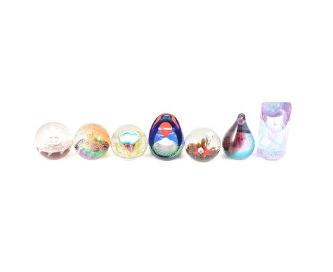 Collection of seven Caithness glass limited edition paperweights:Solo Performance, no 151/500Perpetua, no 217Caprice, no 98/7