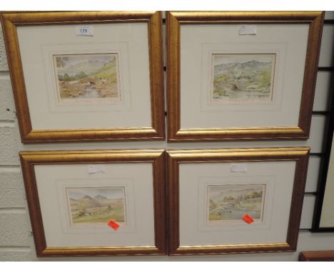 A selection of local lakeland prints after K W Burton all four signed and mumbered