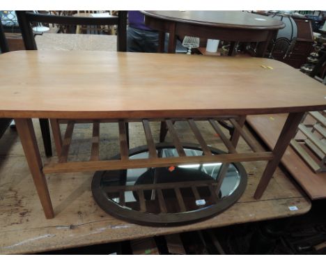 A vintage stripped coffee table