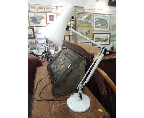 A vintage angle poise lamp