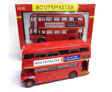 A 1/24 SCALE SUNSTAR NO.2901, A.E.C. ROUTEMASTER 'THE ORIGINAL ROUTEMASTER'  mint or near mint, boxed, the box good.