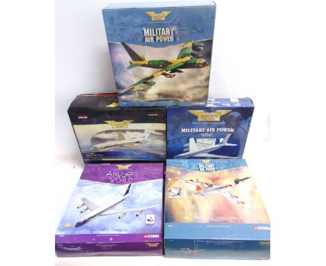 FIVE 1/144 SCALE CORGI AVIATION ARCHIVE DIECAST MODELS  comprising a No.AA33503, Boeing B-52D Stratofortress, 56-0689, Americ