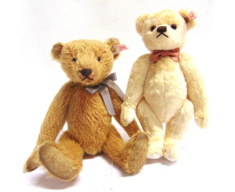 TWO STEIFF COLLECTOR'S TEDDY BEARS  comprising 'Bertie, The First Steiff Real Silk Bear' (EAN 663697), ecru, limited edition 