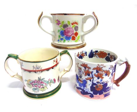 BREWERIANA - THREE TAUNTON CIDER MUGS  comprising a Wade three-handled mug, 1978, limited edition of 500, with transfer print