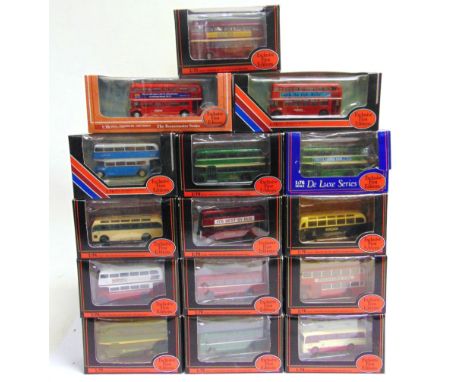 FIFTEEN 1/76 SCALE EXCLUSIVE FIRST EDITIONS DIECAST MODEL BUSES  each mint or near mint and boxed.