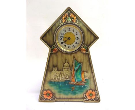 A VICTORY V GUMS &amp; LOZENGES NOVELTY TIN, IN THE FORM OF AN ART NOUVEAU MANTEL CLOCK  with a hinged rear panel giving acce