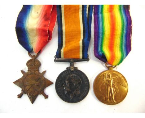 A GREAT WAR TRIO OF MEDALS TO LIEUTENANT A.R. HAYFORD, WILTSHIRE REGIMENT  comprising the 1914-15 Star (9914 SJT. A.R. HAYFOR