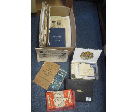 Box of ephemera for Major General F.D.G Howell Second Battalion Grenadier Guards and family to include; letters and other eph