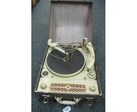 Vintage Handy-gram portable record player in fitted case. (B.P. 21% + VAT) 