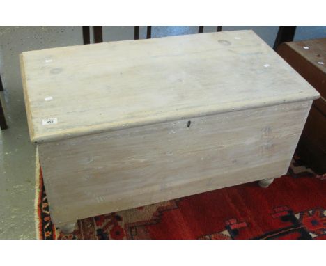 Painted pine trunk with fitted candle box, probably with associate handles and feet. (B.P. 21% + VAT)89x47x47cm Approx 