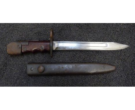 A bayonet and scabbard 