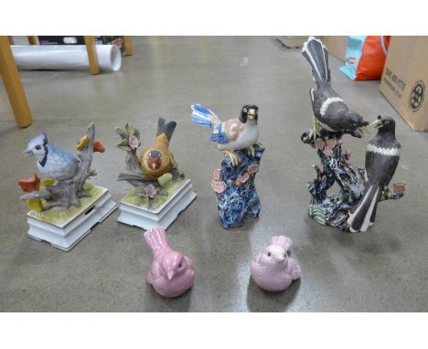 Seven models of birds including two Goebel **PLEASE NOTE THIS LOT IS NOT ELIGIBLE FOR POSTING AND PACKING** 
