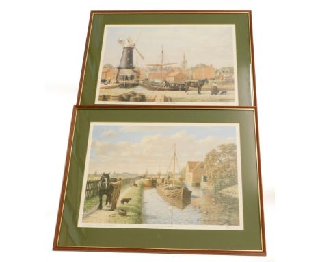 Robin Wheeldon (b.1945). Moneys Mill Sleaford, artist signed coloured print 651/950, and another Cogglesford Mill. (2)