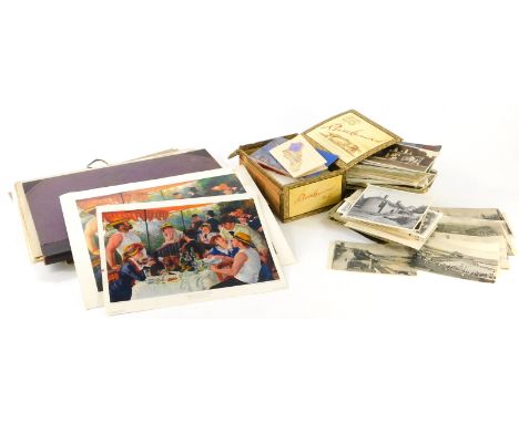 Bygones, postcards, and ephemera, various early 20thC black and white and coloured scenes, to include continental and others,