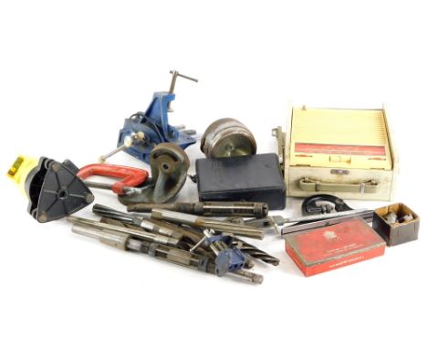 A quantity of watch and clock makers tools, etc.