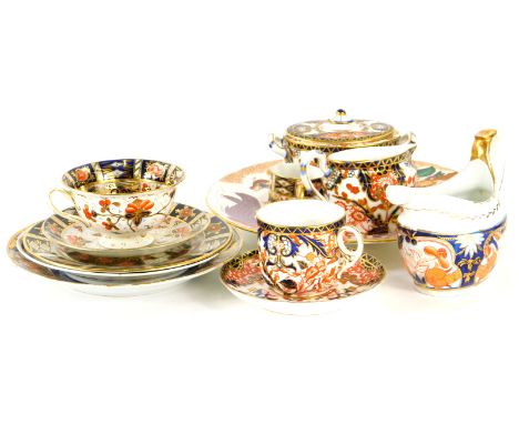 Various Royal Crown Derby and other Imari pattern wares, 19thC jug, Imari pattern unmarked, 13cm high, other later items, suc