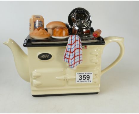 Aga branded The Teapottery novelty advertising teapot.