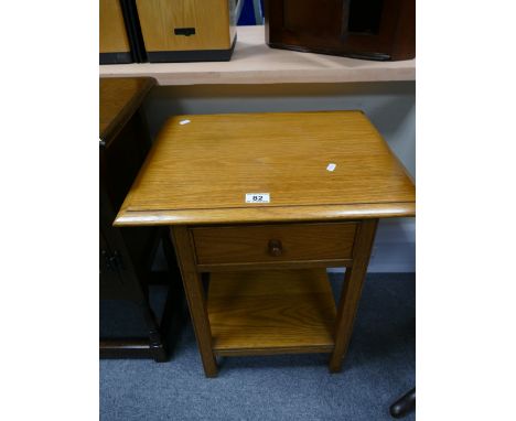 Reproduction light oak single drawer side table