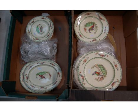 Copeland Spode Vienna Bird 36 pce part dinner service comprising; 12 x 10.25 plates (1 a/f), 12 x 9" plates (1 x a/f), 10 x 7