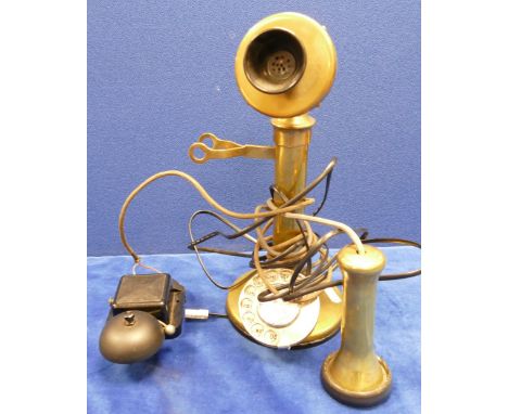 Brass candlestick phone