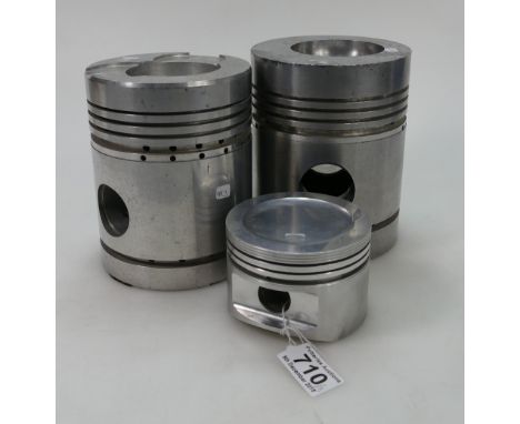 A collection of decorative Pistons to include large commercial Heplex 413, Wellworthy 52 464006 and Aston Martin Cosworth PA1