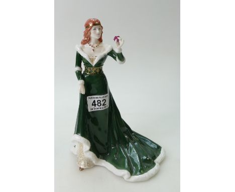 A Royal Worcester figurine The Rose of Camelot. Produced in the year of the 50th Anniversary of the Coronation