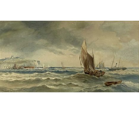 Attributed to Thomas Bush Hardy (1842-1897) Seascape, signed and dated '78 lower left, watercolour, 37.5 x 71 cm, frame 59 x 