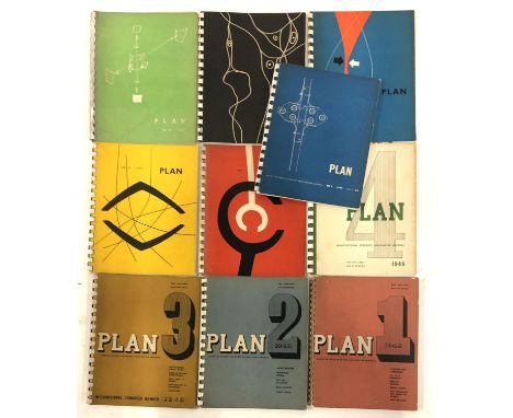 MODERN BRITISH ARCHITECTURE: 'Plan', a complete run of the Architectural Students Association Journal 1-10, all comb-bound. 1
