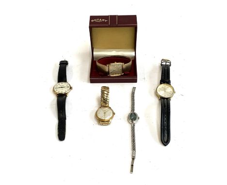 A boxed Rotary Quartz watch; together with a Sekonda 17 Jewels watch; Mira Incabloc; Limit etc 