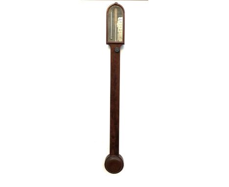 A stick barometer by Watkins &amp; Hill, London, 92cmL 