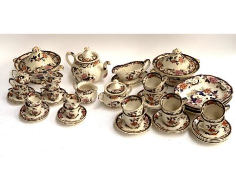 A Masons Mandalay pattern part dinner service, approx. 47 pieces to include lidded tureens, coffee cups, tea cups, saucers, t