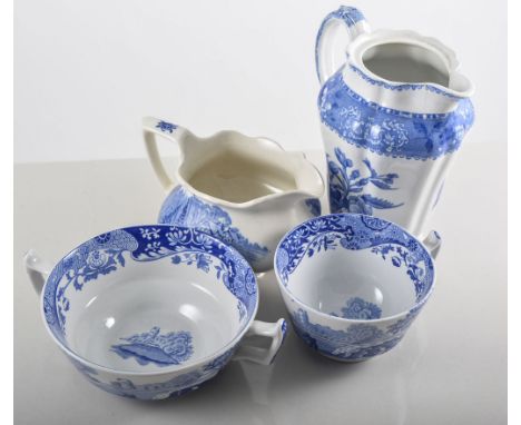 Spode "Italian" pattern quantity of blue and white transfer print tea and dinner wares, and other blue and white pottery, var