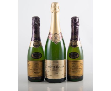 Bollinger Champagne Grande Annee 1982, Kriter Sparkling French Wine 1973, Henkell Trocken, Sparkling Wine, (3).l, Veuve Clicq