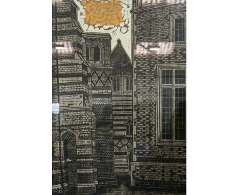 Walter Hoyle (1922-2000), "Street Scene", limited edition screen print, 70/100, signed, 69.5 x 51cms.