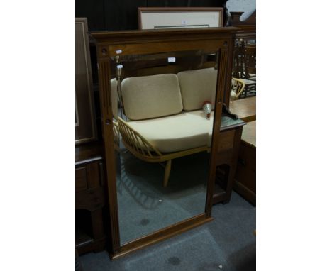 Edwardian mahogany console mirror, rectangular bevelled plate.