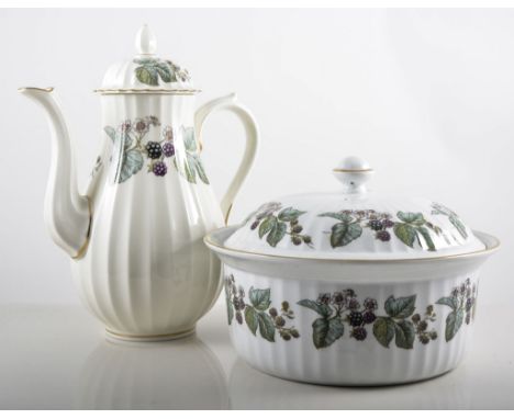 Royal Worcester "Lavinia" cream part dinner and tea service, (a quantity).