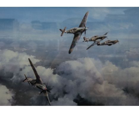 After Robert Taylor, "Hurricane", coloured print, pencil signed by Bob Stanfield-Tuck, 38 x 48cms.