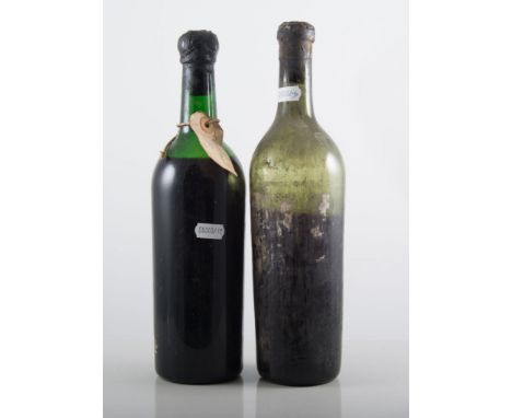 Chateau Cos d'Estornel, 1880?, no label, Caldet & Cie, one bottle, extremely low level, Quinta da Noval Port, 1945, one bottl