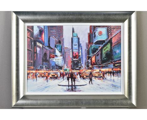 HENDERSON CISZ (BRAZIL 1960) 'TIMES SQUARE AT TWILIGHT', an artist proof print of New York, 13/20, signed bottom right, with 