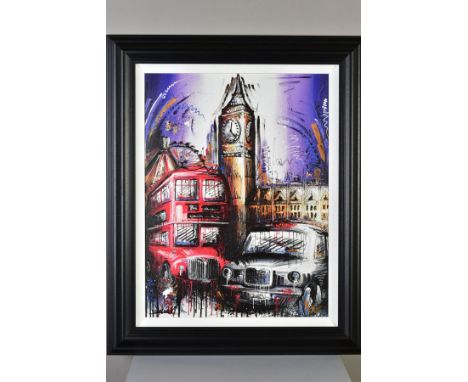 SAMANTHA ELLIS (BRITISH 1992) 'PLAYING FOR TIME', a limited edition print of London icons 26/195, signed bottom right, with c