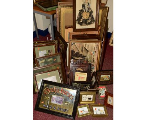 PICTURES AND PRINTS ETC, to include William Makinson limited edition print, mixed media works of ladies in historical costume