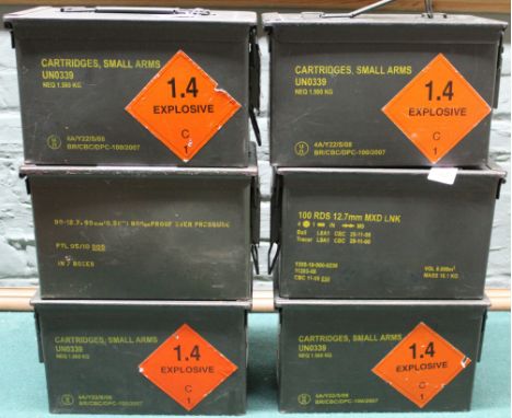 Six ammunition cans