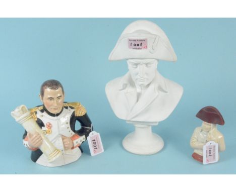 Three various ceramic figures of Napoleon